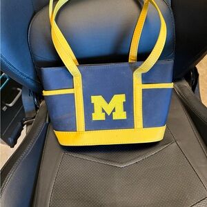 Navy and Yellow Tote Bag